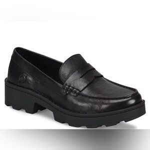Born New Carrera Black Leather Loafers